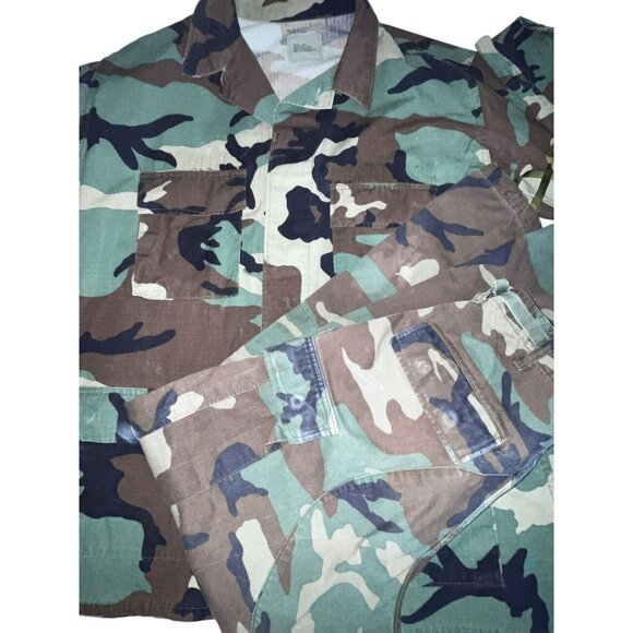 Military Camouflage Set Jacket Medium Tactical Combat & Pant Small BDU - Picture 2 of 12
